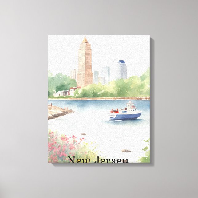 Hermoso arte acuático de Nueva Jersey (Anverso)