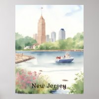 Hermoso arte acuático de Nueva Jersey