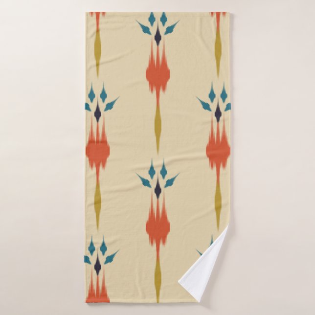 Hermoso arte de ikat abstracto étnico. Kasur sin f (Toalla de baño)