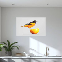 Hermoso Arte de Lienzo Minimalista Oriole/Naranja