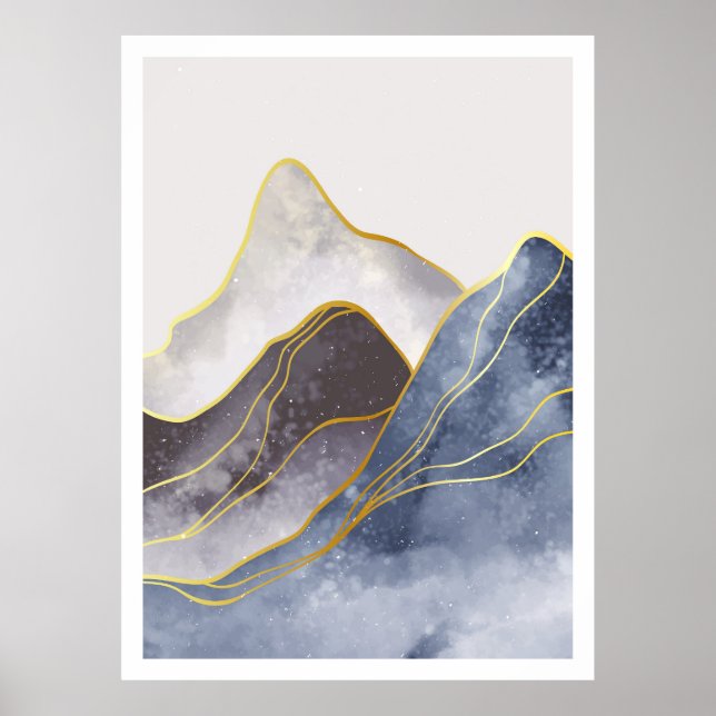 Hermoso arte de línea dorada (Frente)