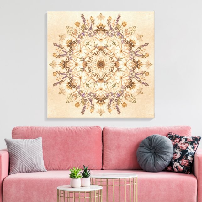 "Hermoso Arte de Pared de Mandala Sagrado (Insitu (Sala de estar))