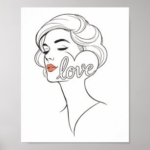 Hermoso arte de pared y pósters de salón de bellez