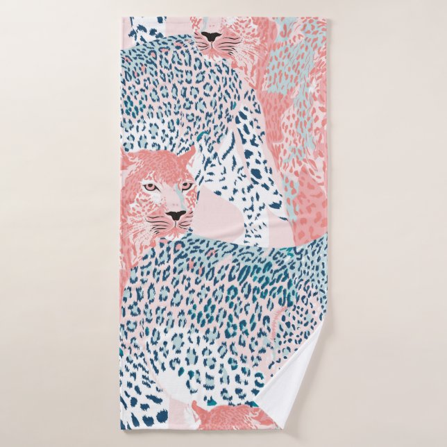 Hermoso arte Leopardo patrón sin fisuras, abstract (Toalla de baño)