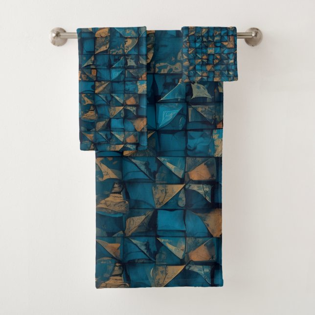 Hermoso aspecto de patchwork en verde azulado oscu (In situ)