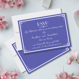 Hermoso azul - Boda de la tarjeta RSVP