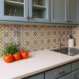 💙 💛 Hermoso Azulejos IX azul y amarillo,