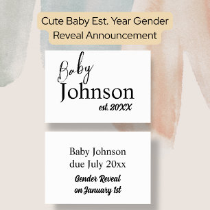 Hermoso Bebé Est. Invitación de revelación de géne