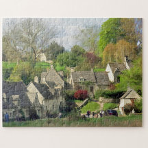 Hermoso Bibury, Cotswolds, rompecabezas del Reino 