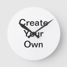 Hermoso blanco tu imagen aquí reloj de pared