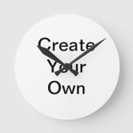 Hermoso blanco tu imagen aquí reloj de pared