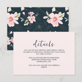 Hermoso Boda Floral de Rubor Azul Detalle de invit