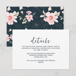 Hermoso Boda Floral de Rubor Azul Detalle de invit