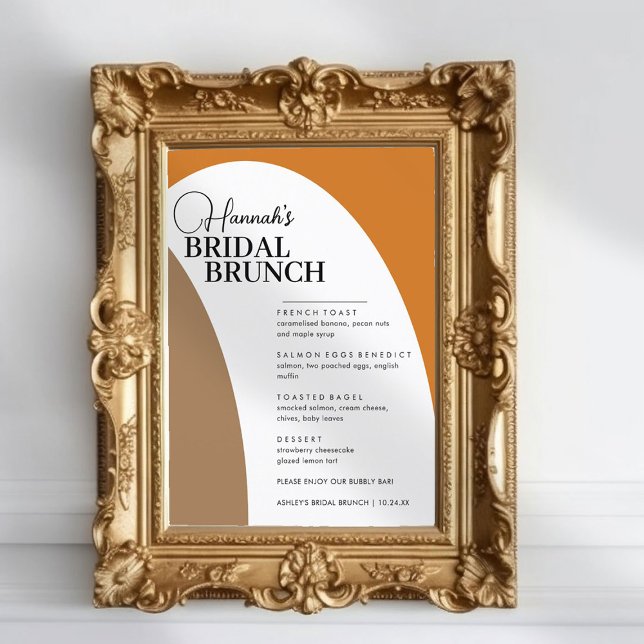 Hermoso Boho Script Minimal Bridal Brunch Menú (Subido por el creador)
