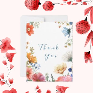 Hermoso borde de flores rojas florales tarjeta de 