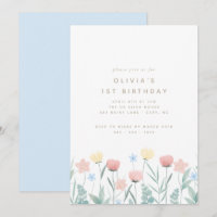 Hermoso Bouquet de Flor Silvestre Invitación de cu