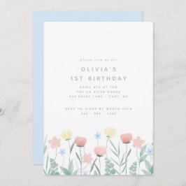 Hermoso Bouquet de Flor Silvestre Invitación de cu