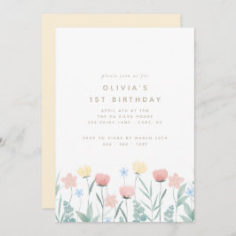 Hermoso Bouquet de Flor Silvestre Invitación de cu