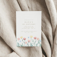 Hermoso Bouquet de Flor Silvestre Invitación de cu