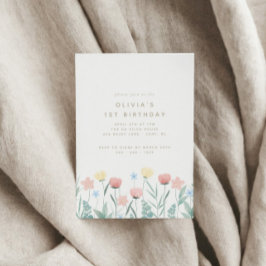 Hermoso Bouquet de Flor Silvestre Invitación de cu