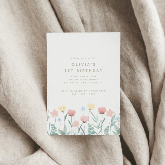 Hermoso Bouquet de Flor Silvestre Invitación de cu (Subido por el creador)