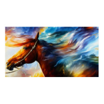 Hermoso caballo galopando arte abstracto moderno