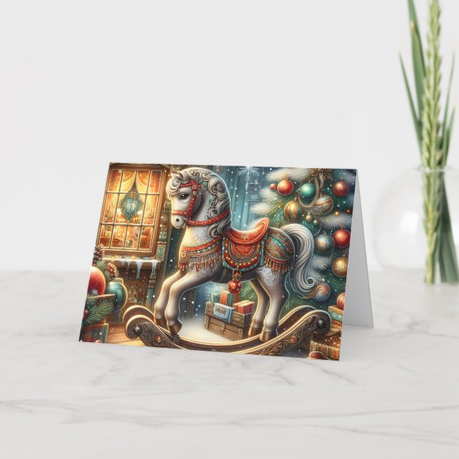 Hermoso Caballo Mecedor de Navidad (Anverso)