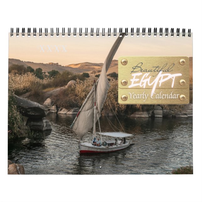 Hermoso calendario de Egipto África (Tapa)