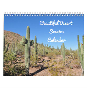 Hermoso calendario de escenas del desierto