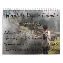 Hermoso calendario de guiones de aventuras