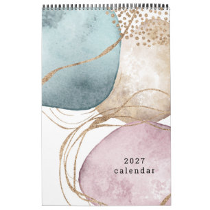 Hermoso calendario de patrón abstracto 2027