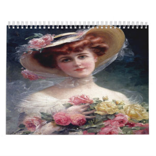 Hermoso calendario de pinturas para damas victoria