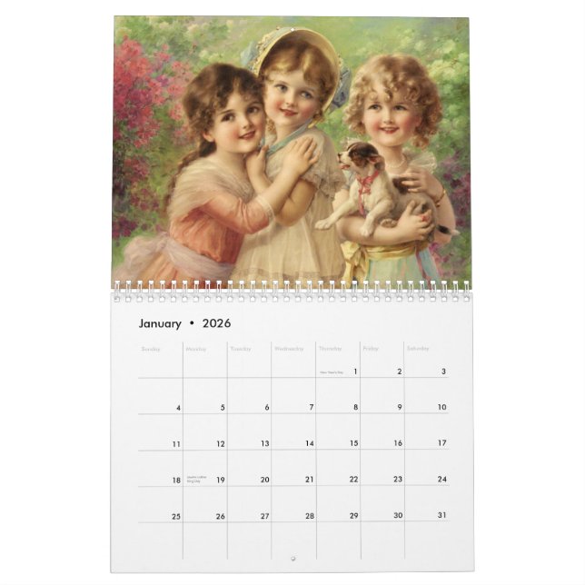 Hermoso calendario de pinturas para damas victoria (Jan 2026)