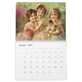Hermoso calendario de pinturas para damas victoria