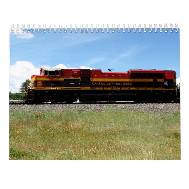 Hermoso calendario de trenes de año completo (Reverso)