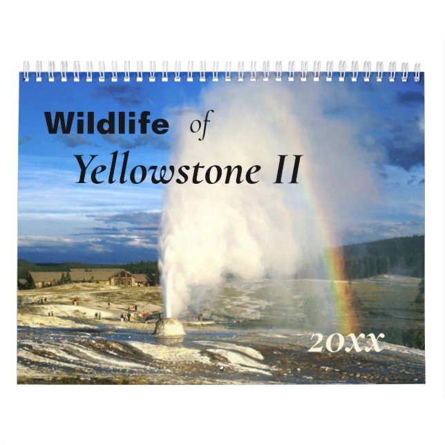 Hermoso calendario de vida silvestre Yellowstone (Tapa)