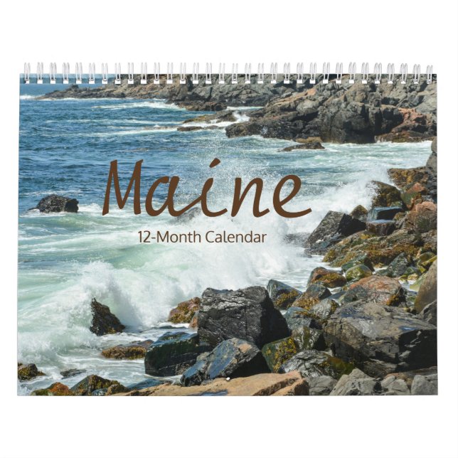 Hermoso calendario Maine de 12 meses (Tapa)