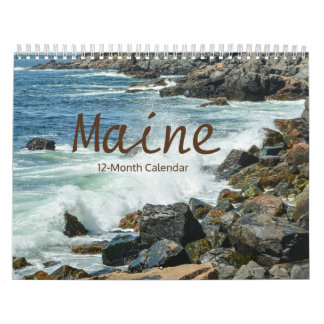 Hermoso calendario Maine de 12 meses