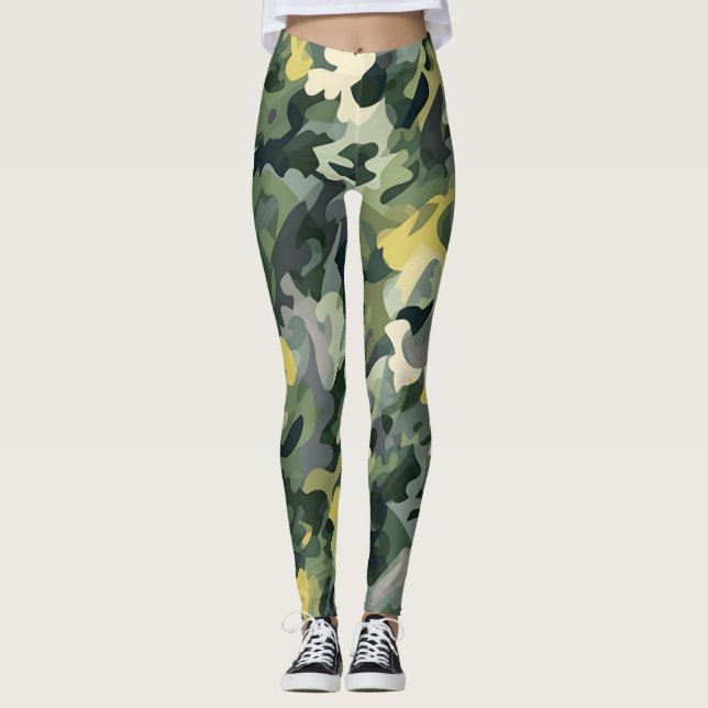 Hermoso camuflaje Arte Leggings (Anverso)