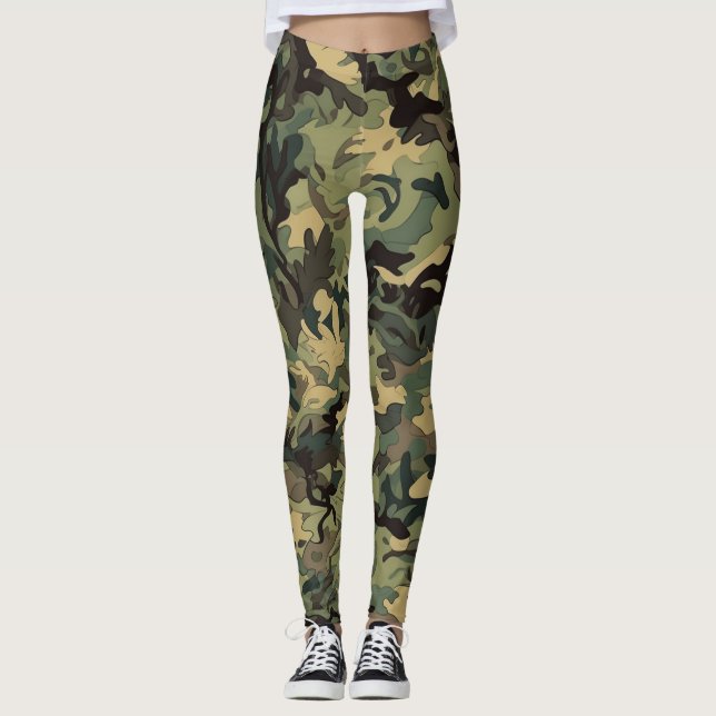 Hermoso camuflaje Arte Leggings (Anverso)
