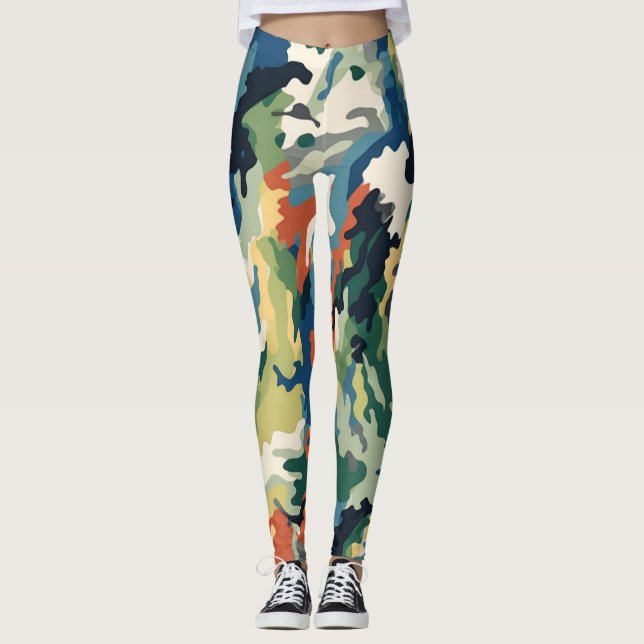 Hermoso camuflaje Arte Leggings (Anverso)