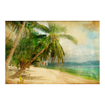 Hermoso cartel vintage de 36" x 24" Impresión de c