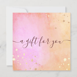 Hermoso certificado de regalo de acuarela