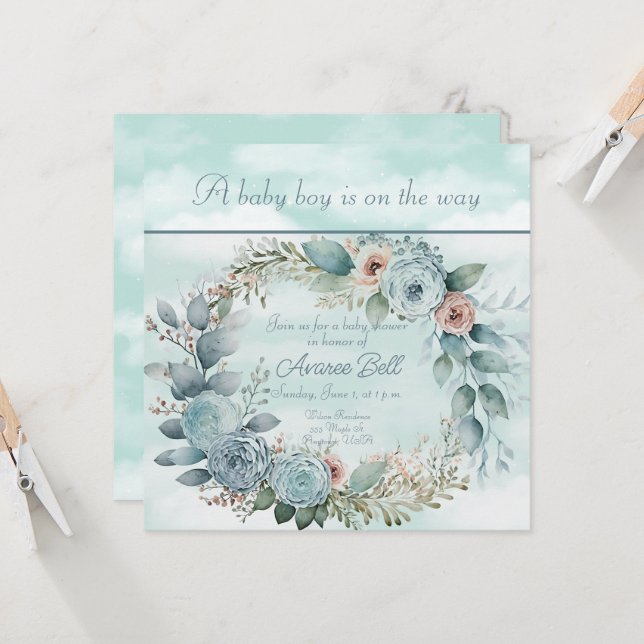 Hermoso chico Baby Shower (Anverso/Reverso In Situ)