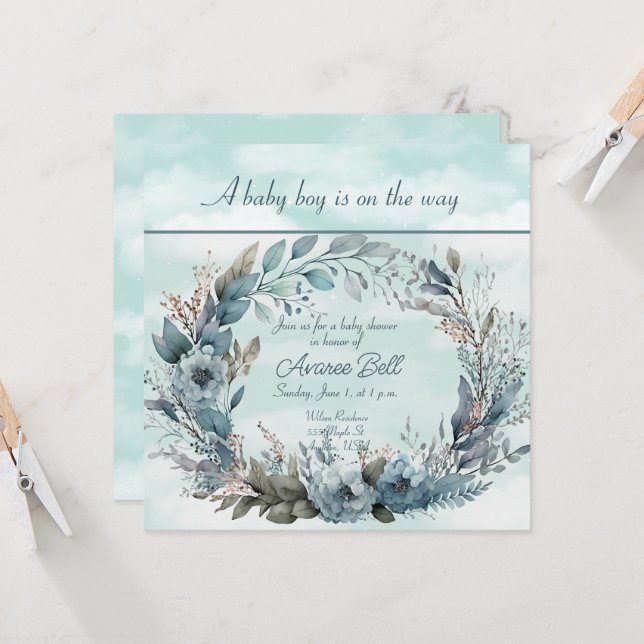 Hermoso chico Baby Shower (Anverso/Reverso In Situ)