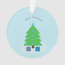 Hermoso círculo adorno con árbol de Navidad