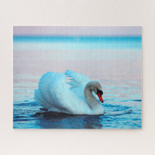 Hermoso cisne en el lago, Jigsaw Puzzle