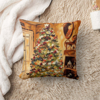 Hermoso Cojín decorativo de árbol de Navidad