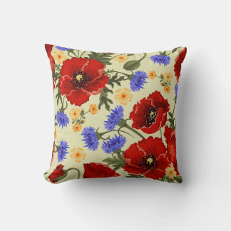 Hermoso Cojín decorativo de bosquejo floral