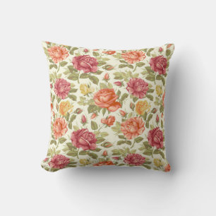 Hermoso Cojín decorativo de bosquejo floral